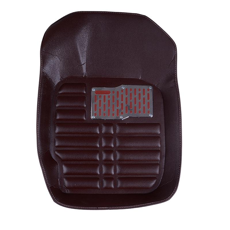 5 шт./компл. универсальные автомобильные коврики кофейного цвета, напольные кожаные коврики