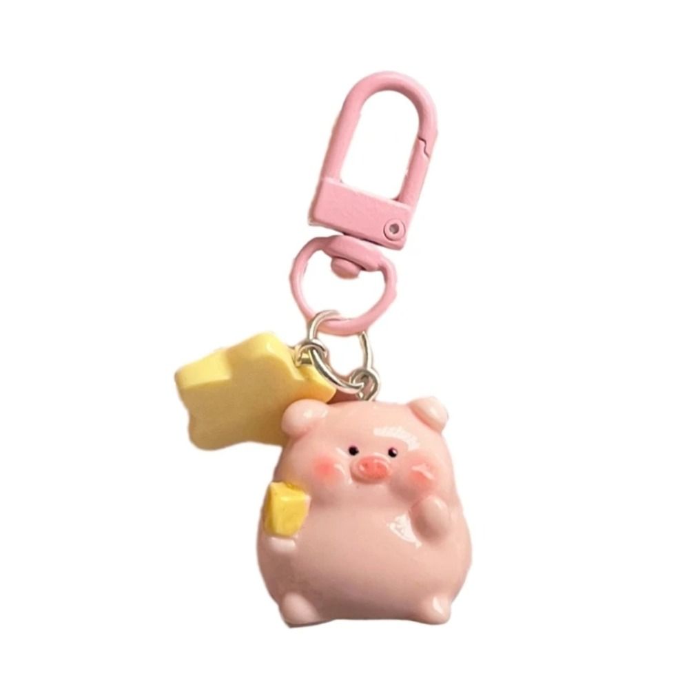Charms Pink Pig Pendant Bag Pendant 3D Key Chain Sweet Cartoon Key Chain Decoration