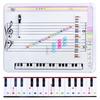 Musical Staff Whiteboard (Large, Pink) 465mm W X 345mm H Wall-Mounted Whiteboard with Musical Staff, Musical Staff, Note Magnets, for Beginners,
