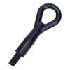 Vehicle Tow Eye Hook 1674282with Screw-In Mounting End and Closed Loop, Black Metal Part for Vehicle Towing Attachment