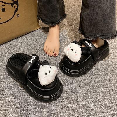 Модные универсальные и удобные тапочки-мешки для головы женские 2025 осень и зима новые милые мультяшные повседневные крутые тапочки женские