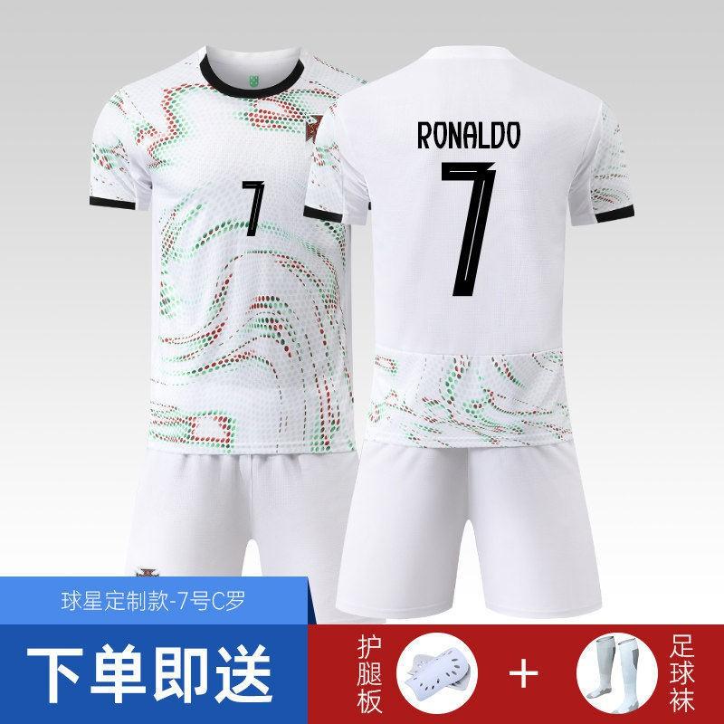 2026 World Cup Portugal CR7 Soccer Jersey Set Boys Kids Training Kit