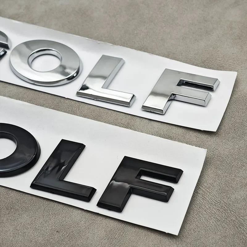BGA1 Golf 3 4 MK3 MK4 2026 Hot For VW VOLKSWAGEN VW 3D ABS Chrome Black Logo GOLF Emblem Letters Sticker Car Rear Trunk Badge For Vol