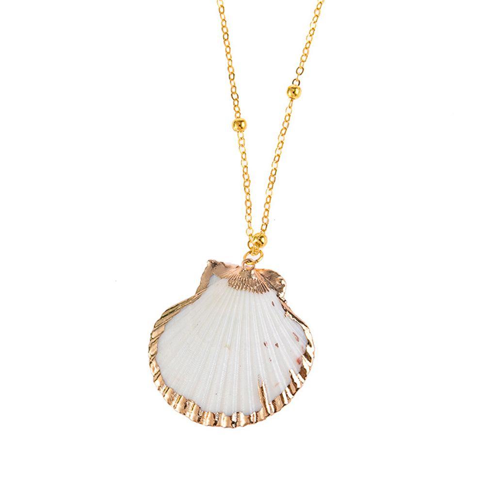 Girls Summer Sea Cowrie Boho Pendant Conch Shell Shell Necklace Jewelry