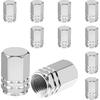 Bewudy 12 PCS Tire Valve Caps, Car Tire Valve Stem Cap, Universal Car Wheel Tires Covers Chrome Valve Stem Caps for Cars, SUV, Truck, Motorcycle,