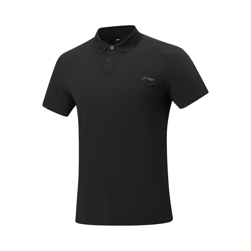 Li-Ning Мужская футболка-поло из серии Fitness с вышивкой логотипа бренда APLW347-1