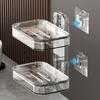 Soap Box Suction Cup Wall-mounted Perforation-free Drain Toilet Drain Soap Box Shelf Household Bathroom