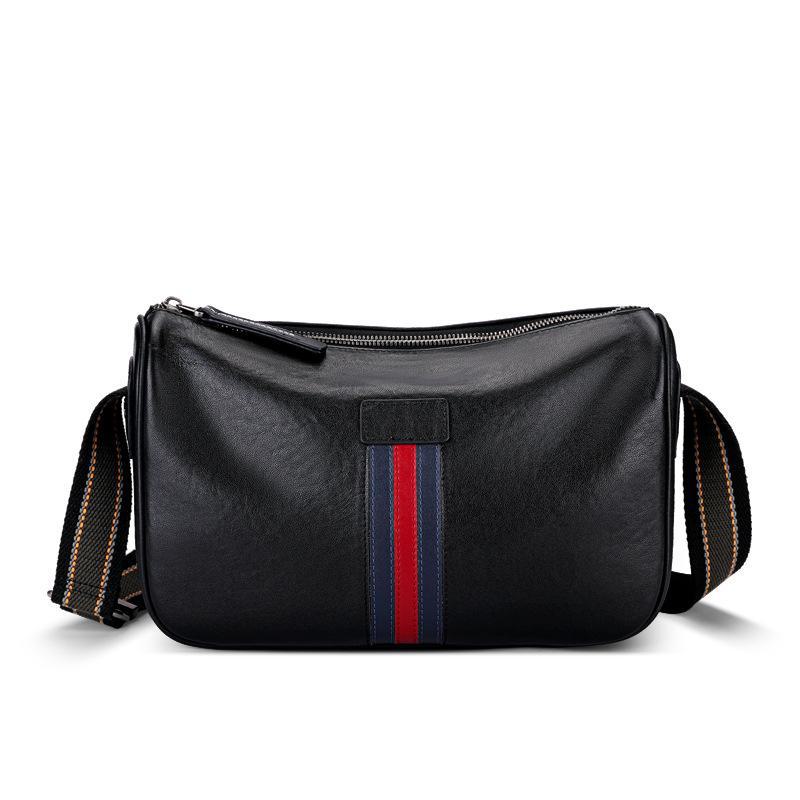 Новая модная мужская сумка через плечо из натуральной кожи - модная повседневная сумка-мессенджер с первым слоем из коровьей кожи, легкая роскошная маленькая сумка
