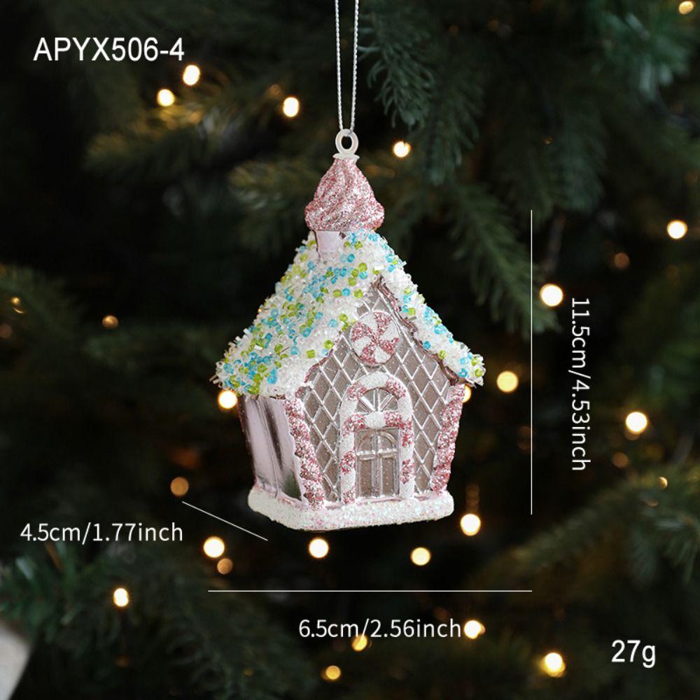 PVC Xmas Hanging Pendant Pop Corn 3D Pink Pendant New Style DIY Lollipop Ornaments  Holiday Decor
