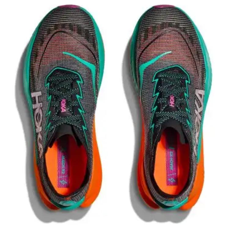 HOKA One One Mach X 2 Black Electric Aqua мужские кроссовки 1155119-BCQ