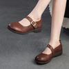 Fashion GKTINOO 2025 Spring New Comfortable Shallow Retro Genuine Leather Casual And Versatile Low Heel Women's Shoes
