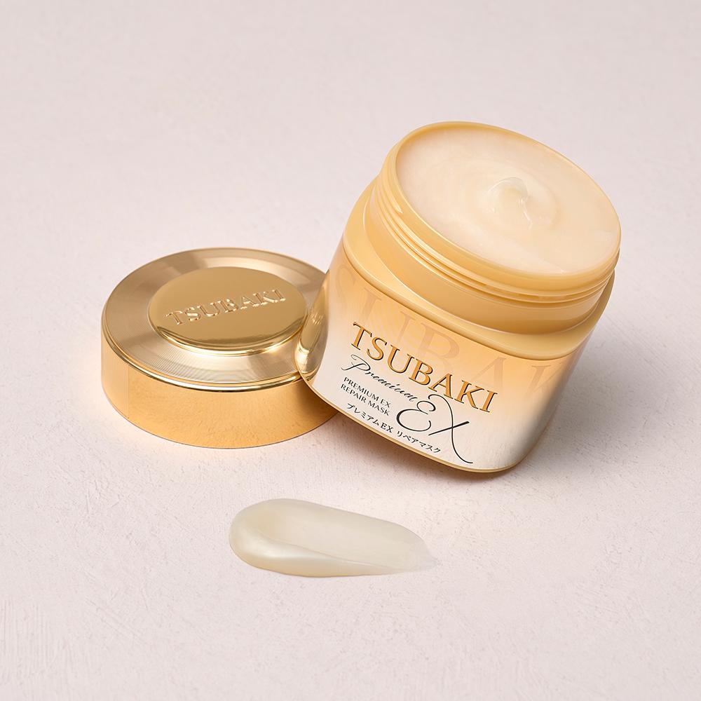 TSUBAKI Premium EX Repair Treatment Mask 180g + Refill 150g (2pcs) - Deep Care, Korean