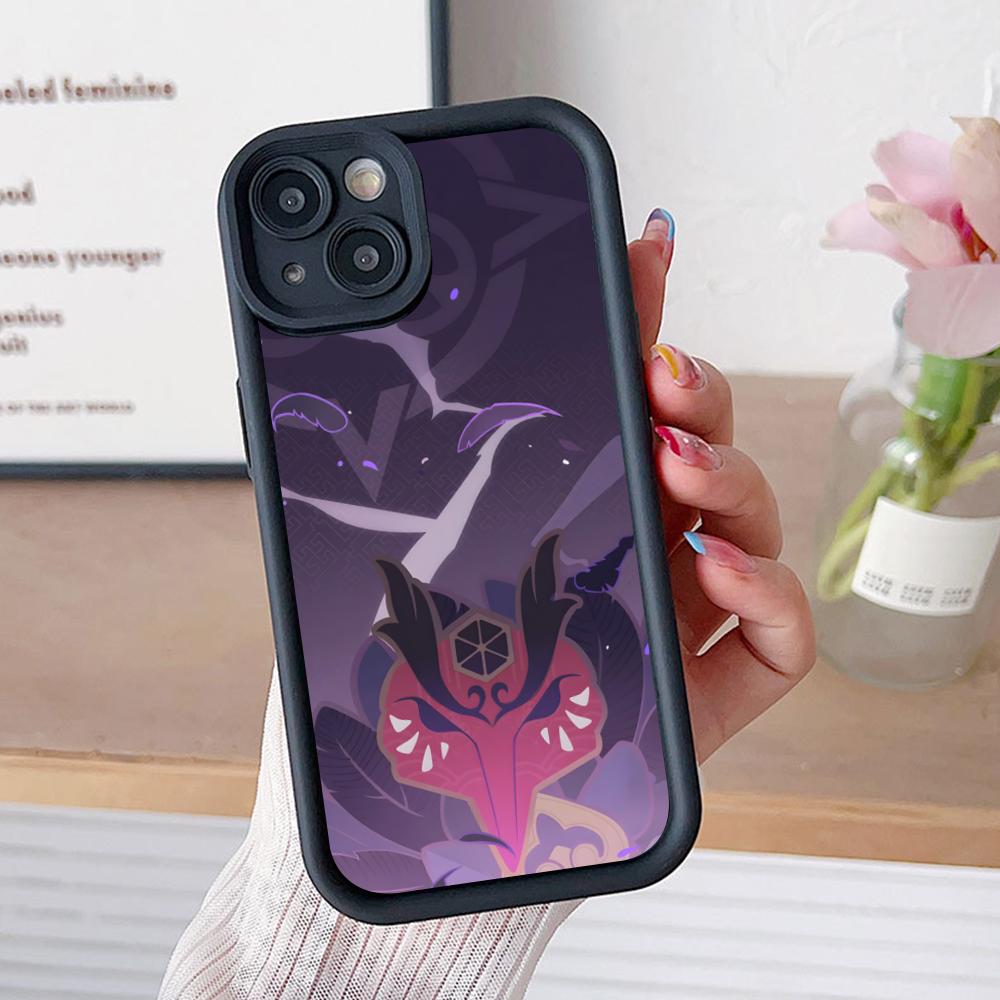 Game GI Kujou Sara Mobile Phone Case for iPhone 17 16 15 14 13 12 11 Air Pro Max Plus Thicken TPU Colorful Cover Luxury Pretty