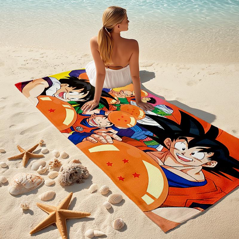 Dragon Ball beach towel Outdoor camping Beach towel for vacation swim Outdoor pool Absorbent bath towel