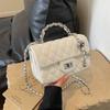 New High-end Solid Color Rhombus Chain Bag Versatile Portable Single Shoulder Oblique Span Women's Bag
