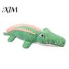 Interactive Play Toys for Indoor Outdoor Use Corduroy Crocodile Dog Toy, Squeaky Plush Chew Soft Puppy Teething Stuffed Animal Small to Medium