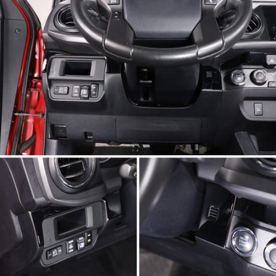 Наклейка-молдинг на панель боковой части приборной панели Piano Black для Toyota Tacoma 2016-22