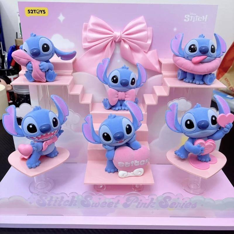 52toys Стич Тепло-розовый Сюрприз Слепой бокс Модный Игрушечная модель Милая Плюшевая игрушка Плюшевое украшение Подарок на День святого Валентина Игрушка Коллекц