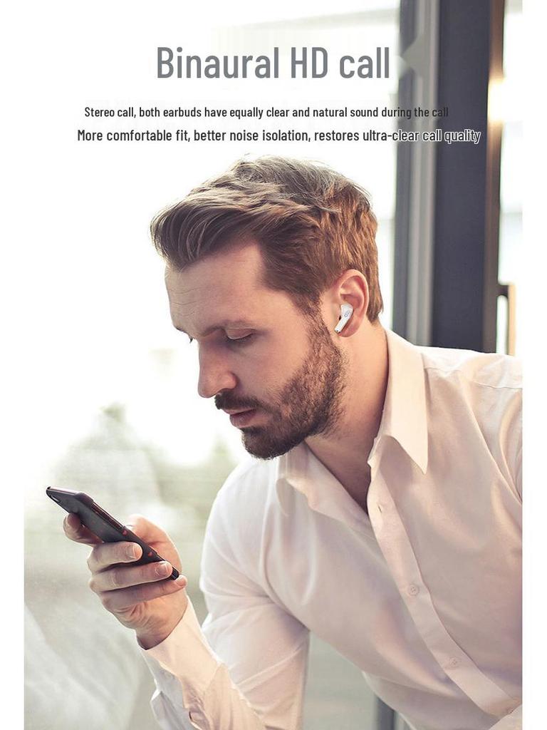 Высококачественные Bluetooth-наушники: Долгое время работы от аккумулятора, Звук HIFI, Сенсорное управление отпечатком пальца, Беспроводная внутриканальная конструкция