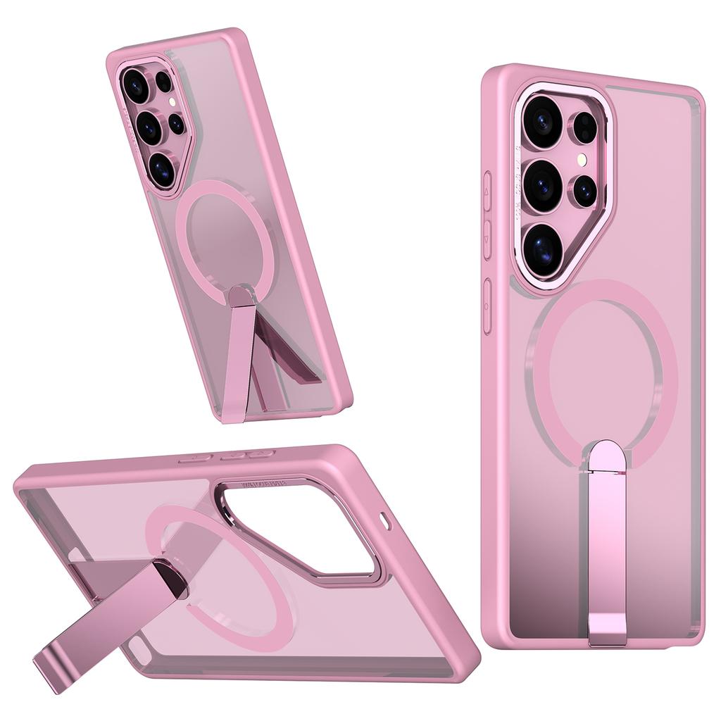 For Samsung Galaxy S24 Ultra Magnetic Case Kickstand TPU + Acrylic Phone Cover