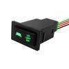 Green Light Car Push Switch 12V ON OFF Button Antenna Spot Fog Rear Light Push Switch for Toyota LandCruiser 80 Prado 90 95