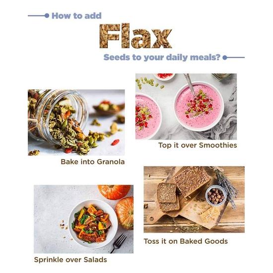 Жареные семена льна 500 г от True Elements - Семена льна для роста волос | Семена Alsi | Съедобные семена | Суперпродукт, богатый клетчаткой и белком | Диетическое питание