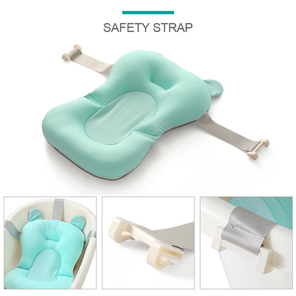 Подушка для детской ванны, противоскользящая подушка для новорожденных, складной детский коврик, сиденье для купания малышей, поддержка спины для детской ванны