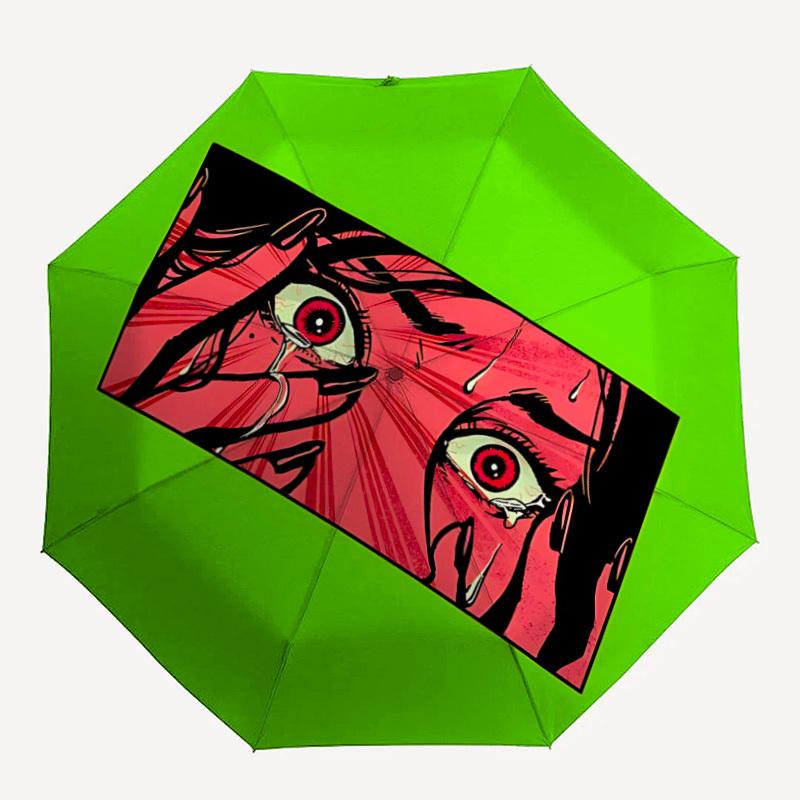 1pc Eyes Emotion Automatic Open/Close Umbrella, Portable Folding Umbrella, Compact Travel Umbrella for124