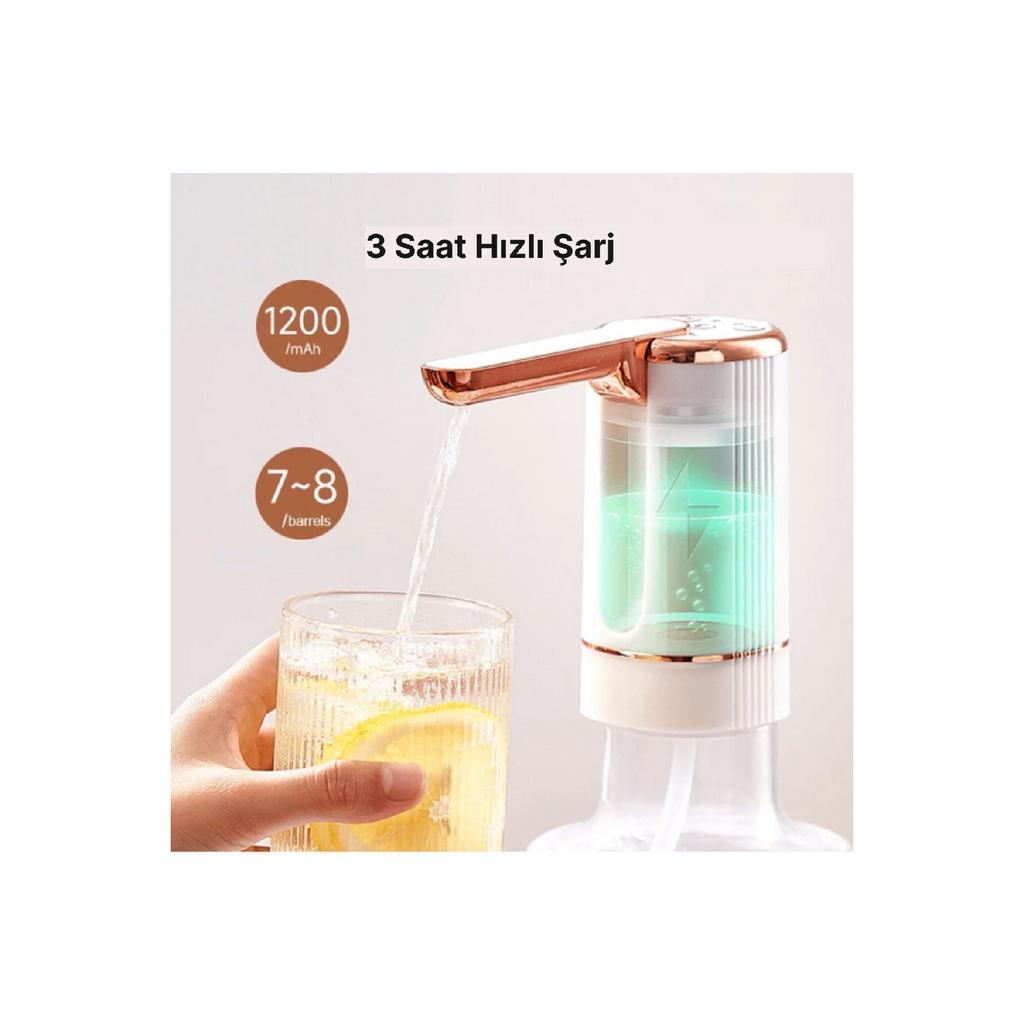 Time Adjusted Folding Tap 1200 Ma Battery Rechargeable Electronic Bottled Water Pump With Usb