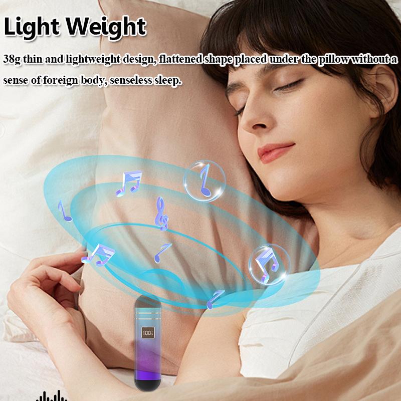 Under Pillow Sleep Aid Bluetooth Speaker Mini Bone Conduction Soundbar Music Player Built-in 32GB TF Card Support Timed Shutdown