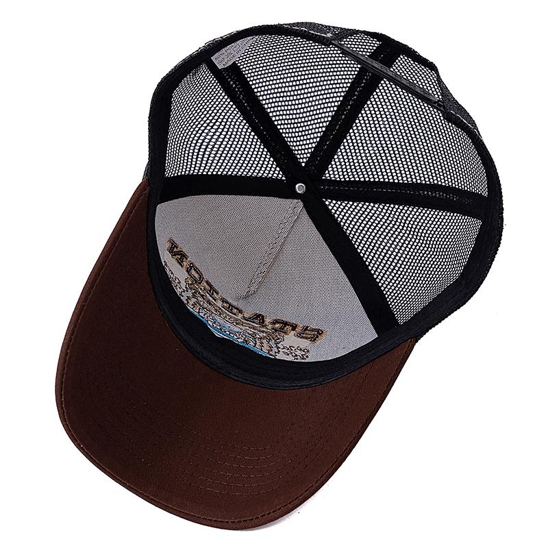 For Men Women Gender Neutral Bear Head Pattern Cap Summer Air Permeable Ventilated Trucker Hat Man Women Outdoor Fishing Adjustable Snapback Cap