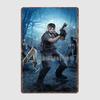 Retro Resident Evil 4 Leon Classic Poster Metal Sign Posters Car Club Bar Interior Bedroom Wall Art Home Decor Room Decoration