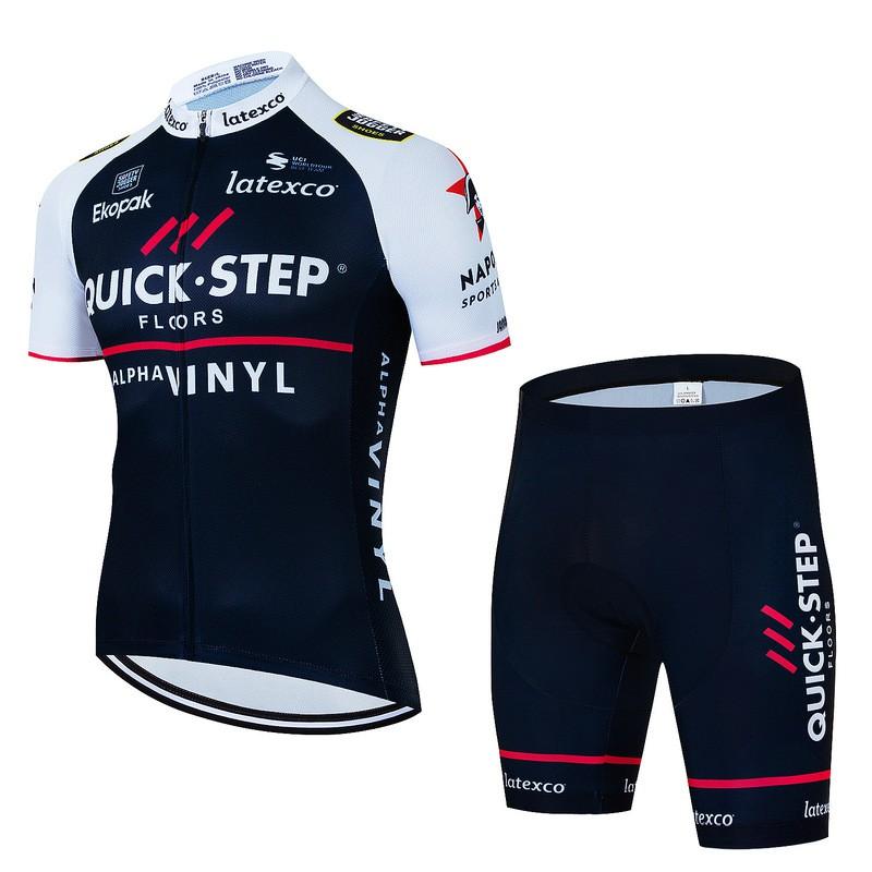QuickStep Mens Cycling Jersey Short Sleeve Breathable Quick-Dry Mountain Road Bike Apparel
