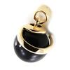 Les Trésors De Lily [J0169] - Gold Plated Pendant 'Perla' Black Gold - 25x15 Mm