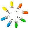8Pcs Corn Holder Stainless Steel Corn Skewer Silicone Handle BBQ Fork Heat Resistant Fruit Skewer for BBQ Picnics Parties