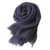 All Over the Large Linen Unisex Shawl for Men and Navy Blue [.a World] 100% Stole, Women,