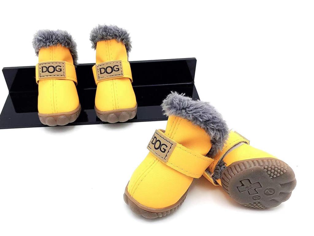 Хлопковые зимние ботинки для щенков померанского шпица и бишона фризе - Набор обуви для осени и зимы