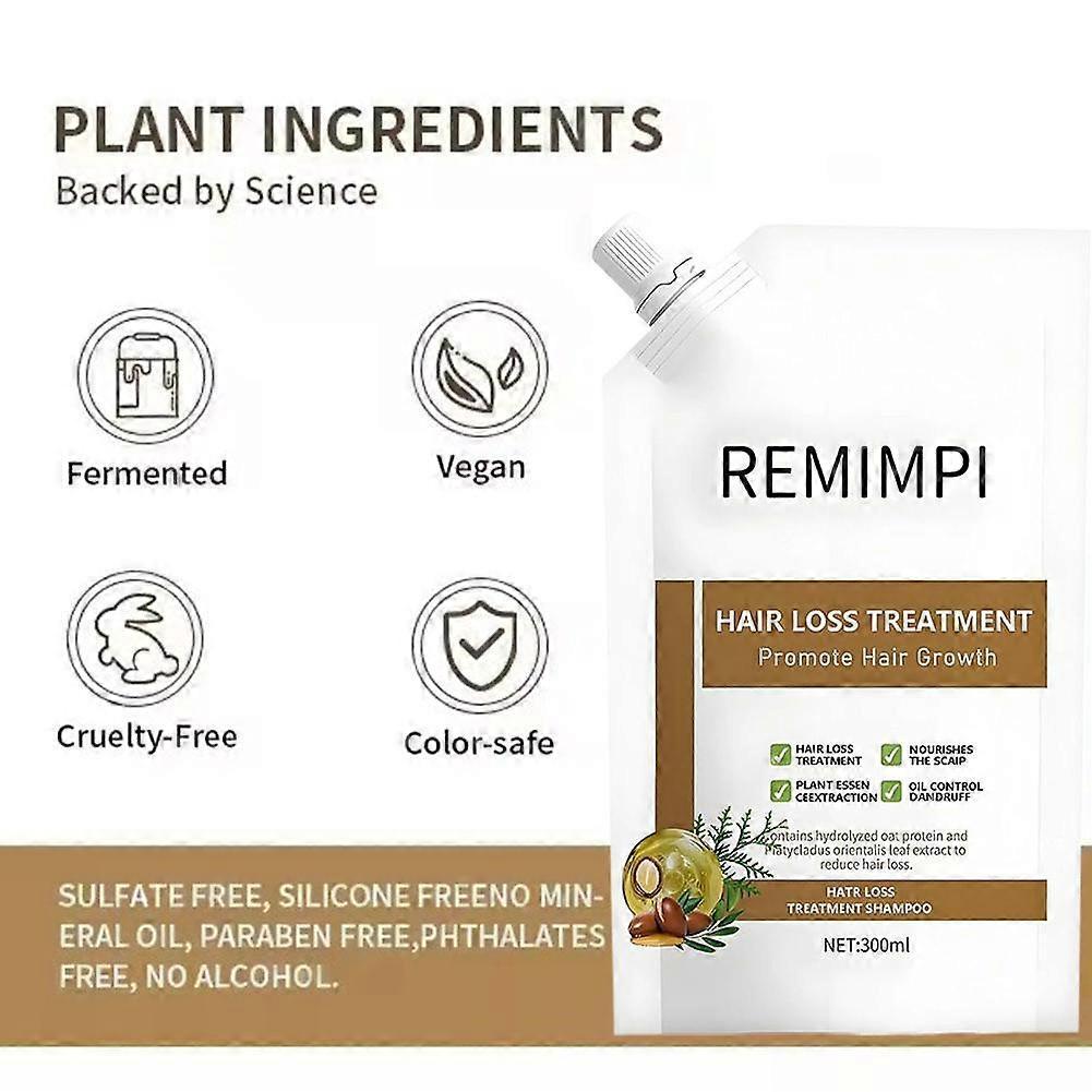 300ml Anti-Hair Loss Shampoo for Nourishing and Strengthening Hair with Gentle Formula less