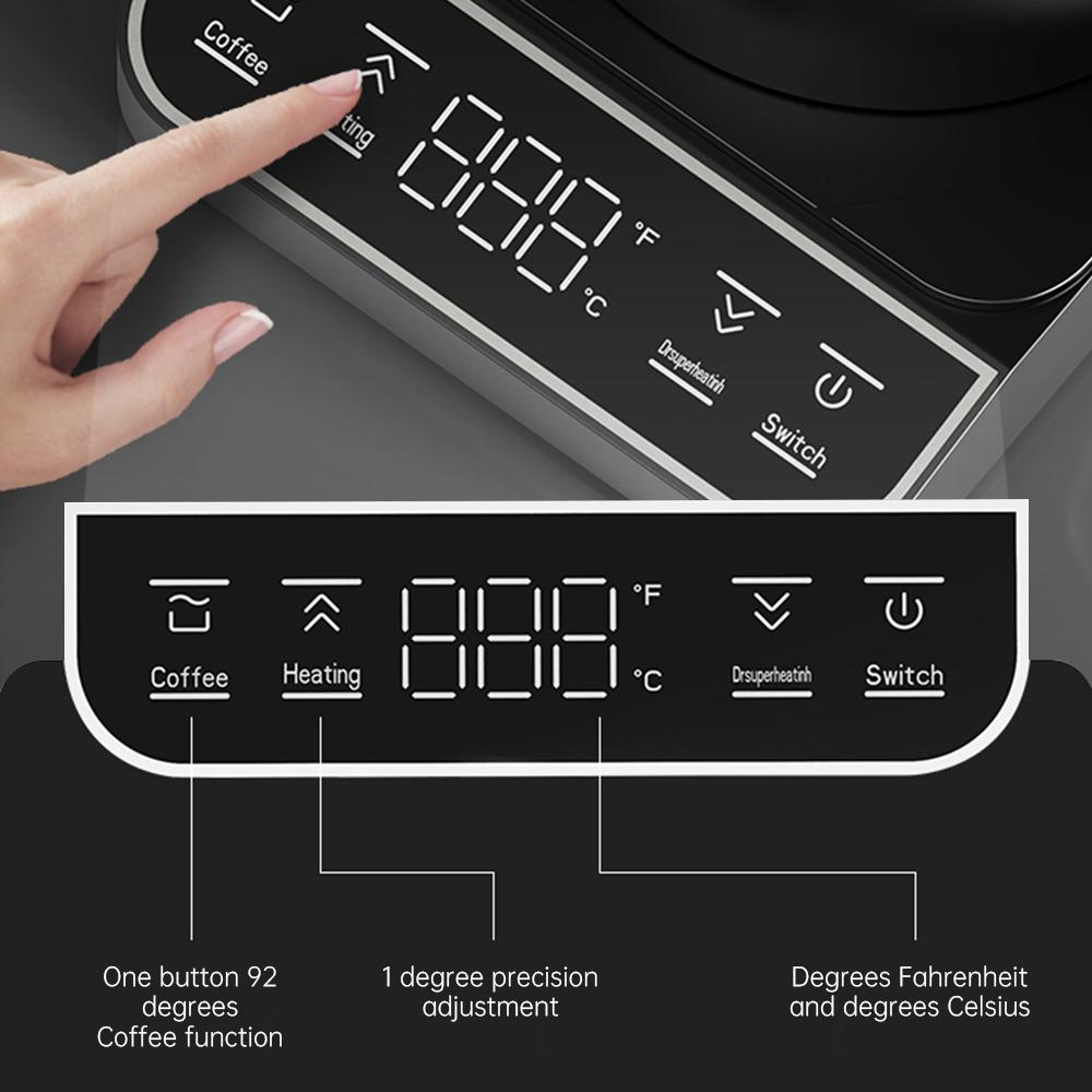 27oz Gooseneck Electric Kettle for Coffee Tea Boiling Water One Click 92 Celsius Temperature Auto Shut Off