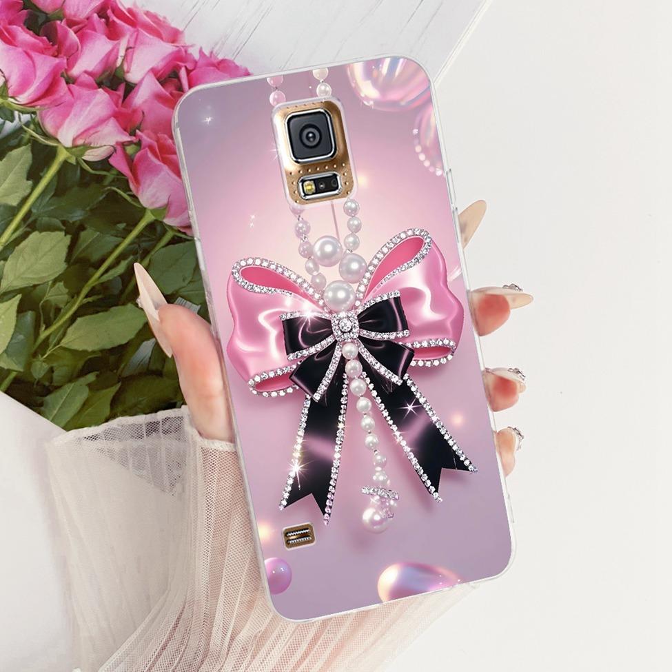 Transparent For Samsung S5 Case Fashion Butterfly Cute Cat Funny Painted Cover For Samsung Galaxy S5 SM-G900F SM-G900M Casing