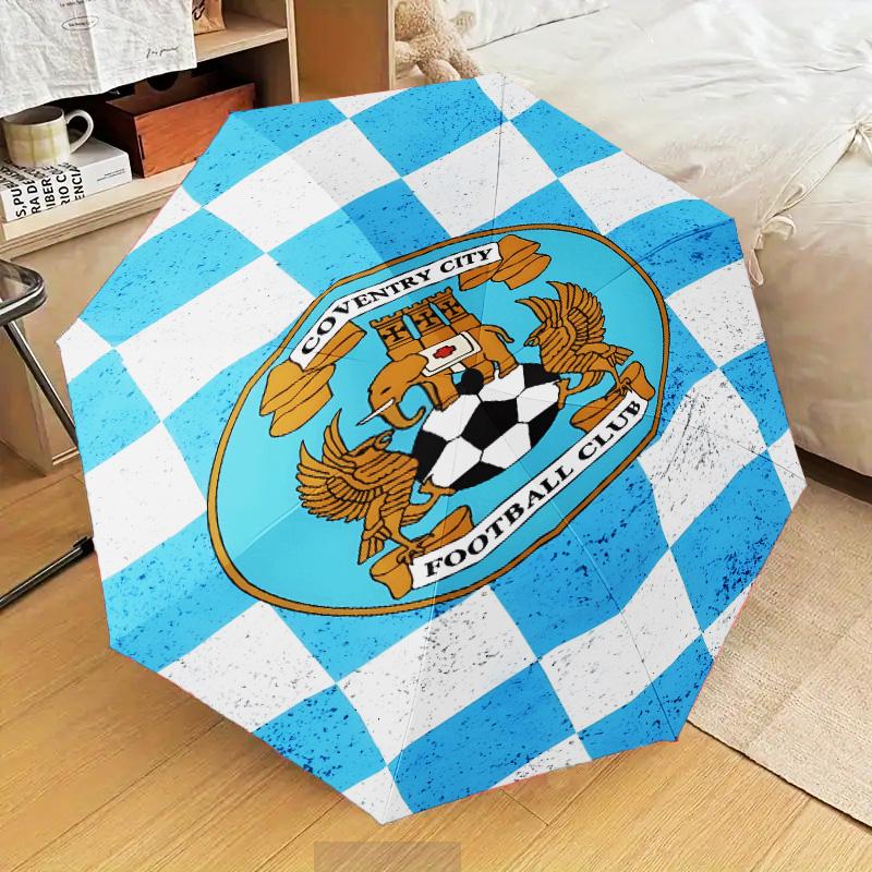 1PC Coventry City F.C Printed Umbrella Folding umbrella, automatic umbrella 8-Frame for Travel, camping Fan gifts Christmas Gifts