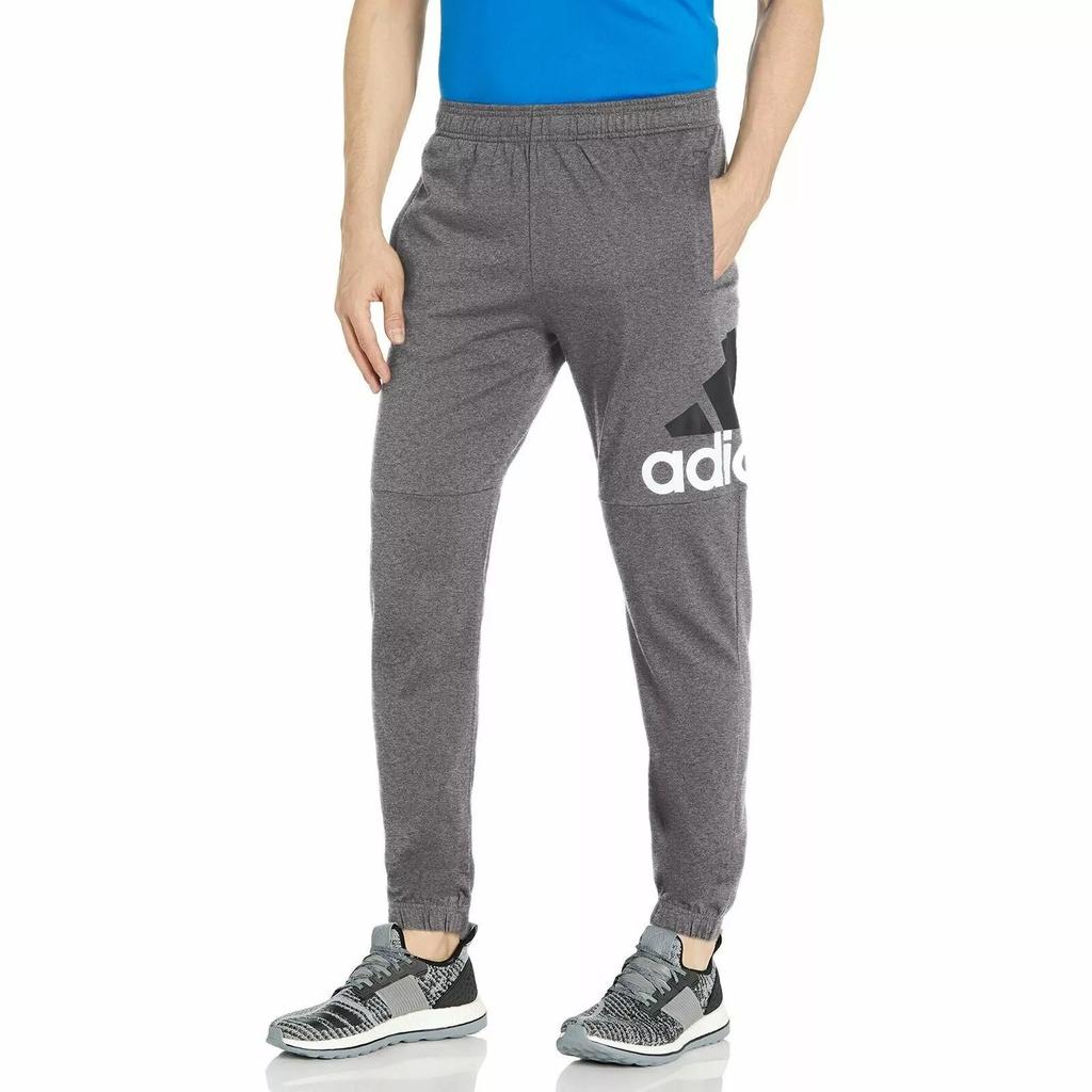 adidas Мужские спортивные штаны Essentials Performance Comfortable Stylish Knit Joggers темно-серого и белого цвета CF5073