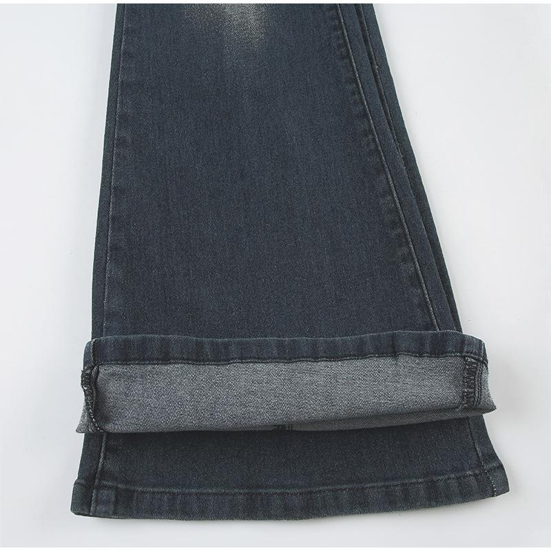 Винтажные расклешенные джинсы Y2k, повседневные джинсы на пуговицах со средней талией, брюки из денима в стиле Харадзюку 2000-х годов, базовые эстетические хлопковые брюки 2025 года, весна-осень