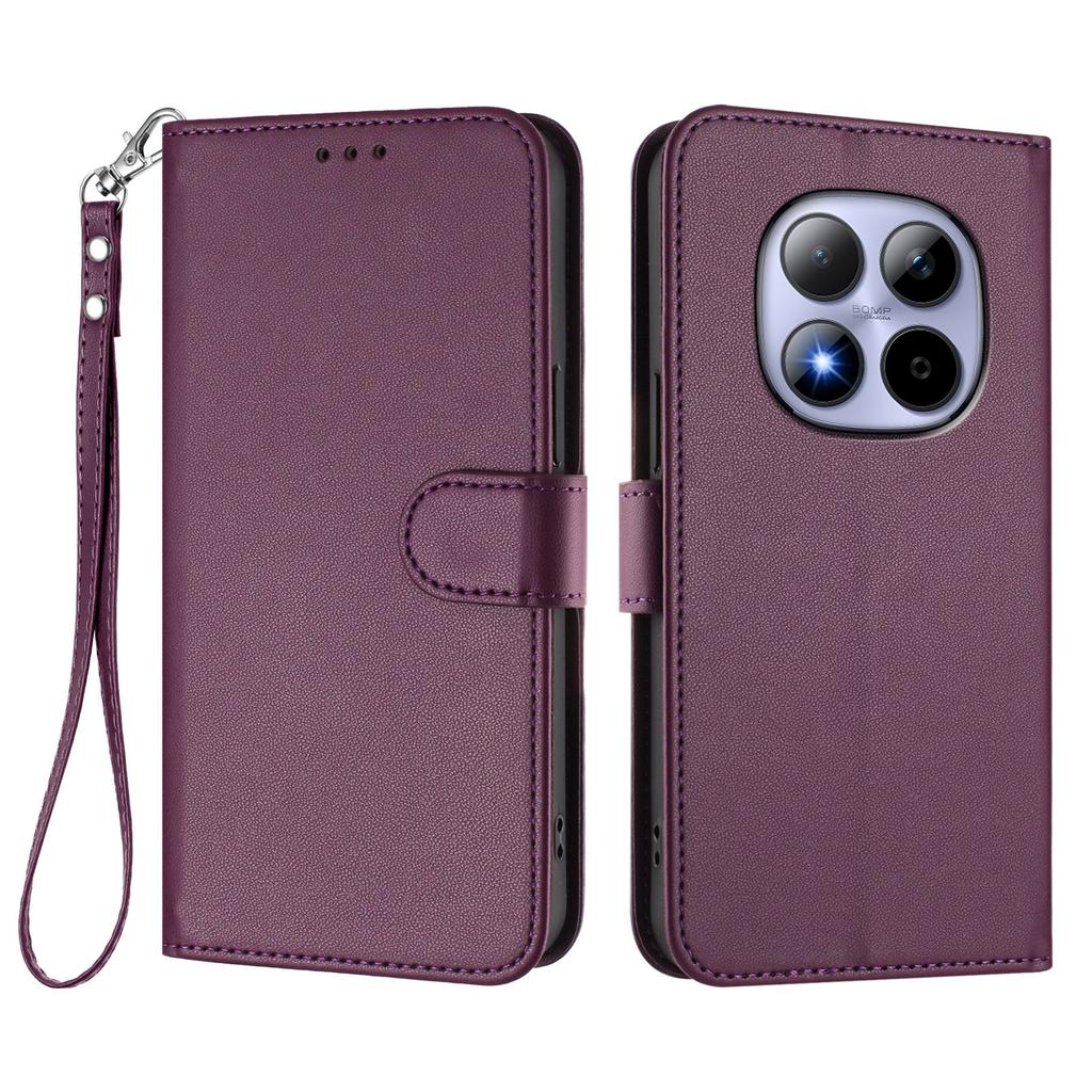 For Xiaomi Redmi Note 15 Pro 5G Leather Case Wallet Stand Phone Cover with Wrist Strap