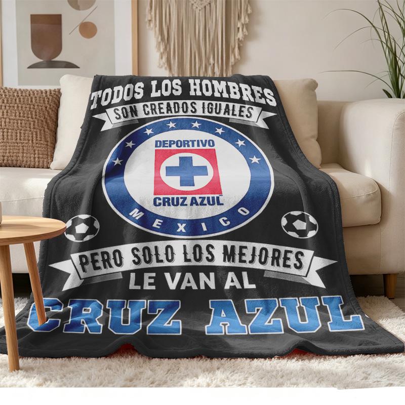 Cruz Azul Soft and comfortable flannel Suitable for sofas living rooms outdoor camping travel and also makes a great anniversary gif