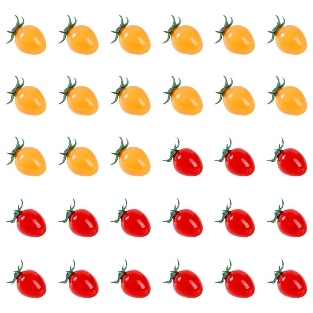 30 штук искусственных помидоров, декоративные фрукты для кухни, столовой, фотореквизит, с реалистичным видом