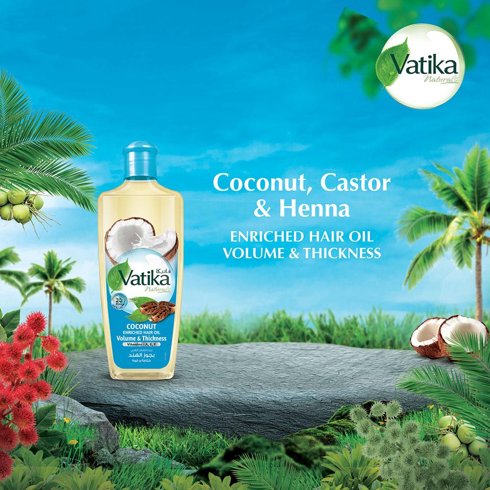 Hair Oil with Coconut Extract Dabur Vatika Naturals 200ml.