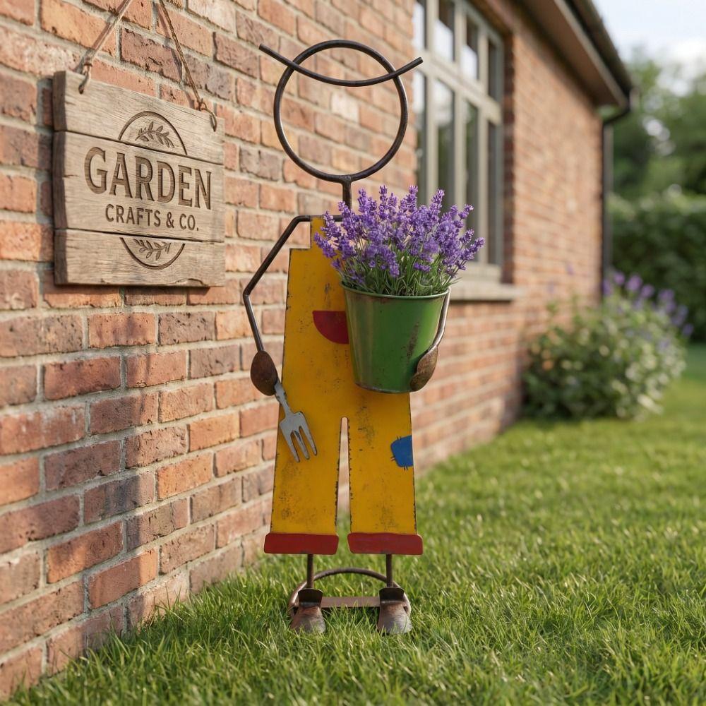 Home Ornaments Garden Sculpture Landscape Art Garden Decoration Human Shaped Flowerpot Balcony
