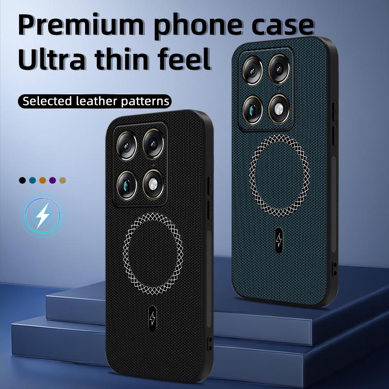 Business Skin Feel Leather Magnetic Case for Motorola Signature Edge 70 60 Pro Fuion Ultra for Magsafe Wireless Charging Cover