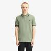 FRED PERRY [M3600] Twin Tip Fred Perry Shirt - Seagrass/Black Afpm2613600-S23